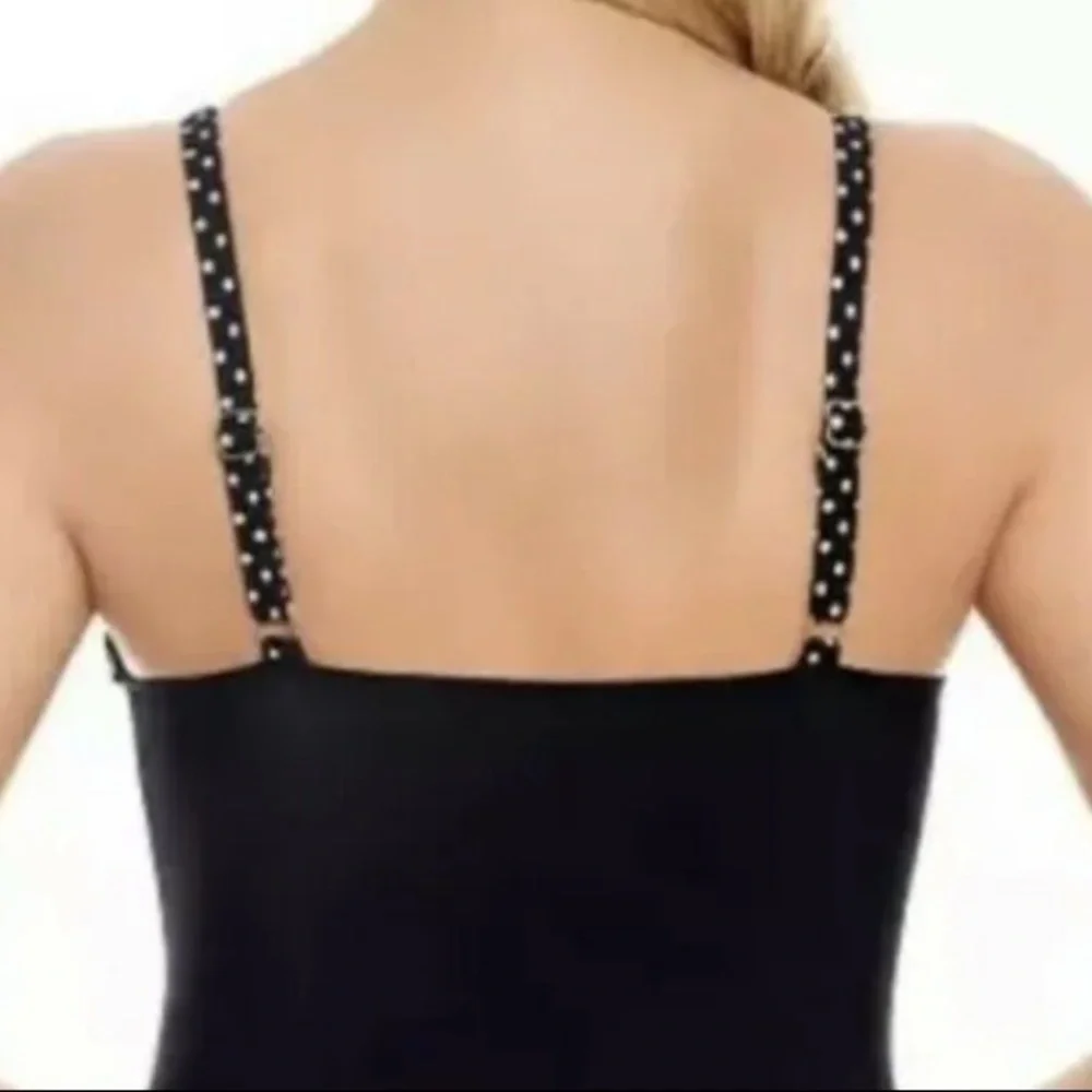 Swim Solutions Flower Spot High-Neck One-Piece Swimsuit - Picture 4 of 9